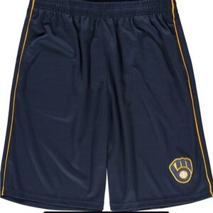 Men's Navy Blue Milwaukee Brewers Athletic Shorts Sz 3XLT